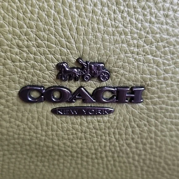 Coach NWOT Kacey Satchel Olive Green Detachable Crossbody Strap Suede & Leather - Picture 2 of 12